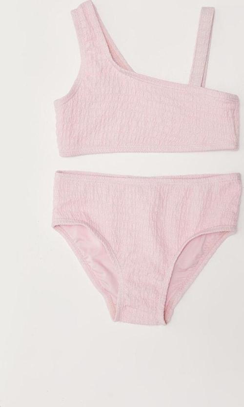 Dokulu kumaş kız çocuk bikini takım
