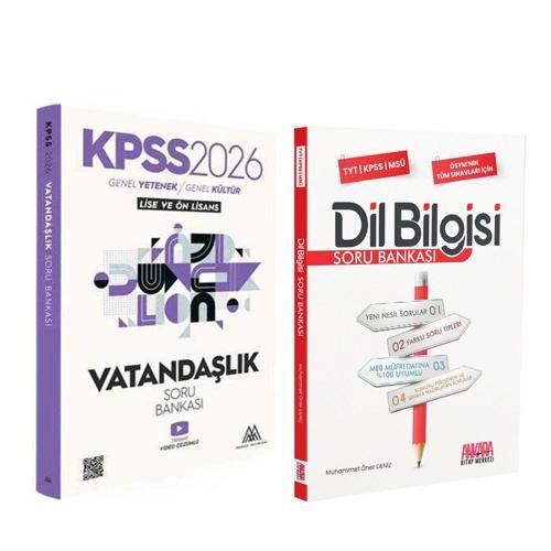 Marsis Yayınları 2026 KPSS Vatandaşlık ve AKM Dil Bilgisi Soru Bankası Seti 2 Kitap