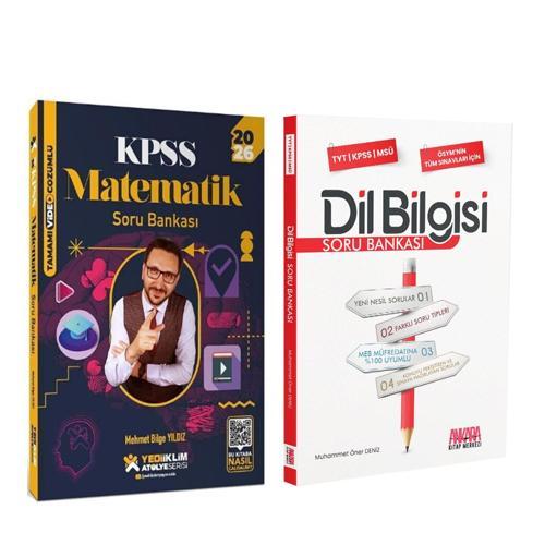 Yediiklim Yayınları 2026 KPSS Matematik Atölye ve AKM Dil Bilgisi Soru Bankası Seti 2 Kitap