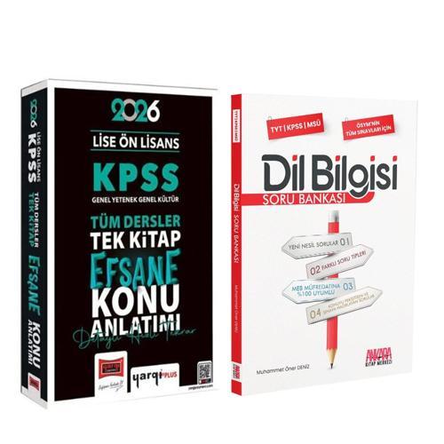 Yargı 2026 KPSS Lise Ön Lisans Efsane Konu Anlatımlı Tek Kitap ve AKM Dil Bilgisi Soru Bankası Seti 2 Kitap