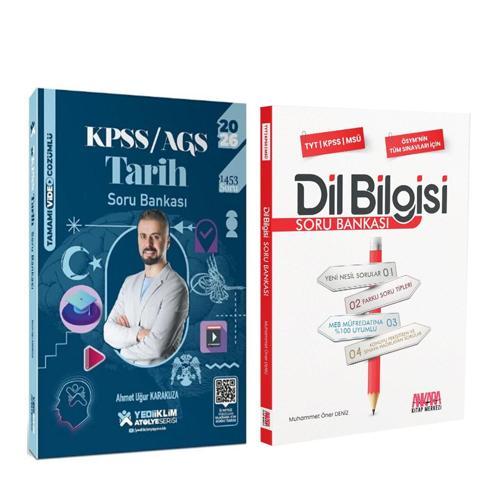 Yediiklim Yayınları 2026 KPSS Tarih Atölye ve AKM Dil Bilgisi Soru Bankası Seti 2 Kitap