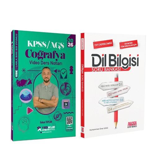 Yediiklim 2026 KPSS Coğrafya Atölye Video Ders Notları ve AKM Dil Bilgisi Soru Bankası Seti 2 Kitap