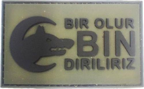 Bir Ölür Bin Diriliriz Nakış Peç - Patch HAKİ