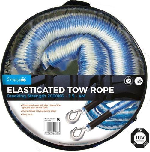 Araba Çekme Halat Elastik 1.5x4M 2000Kg