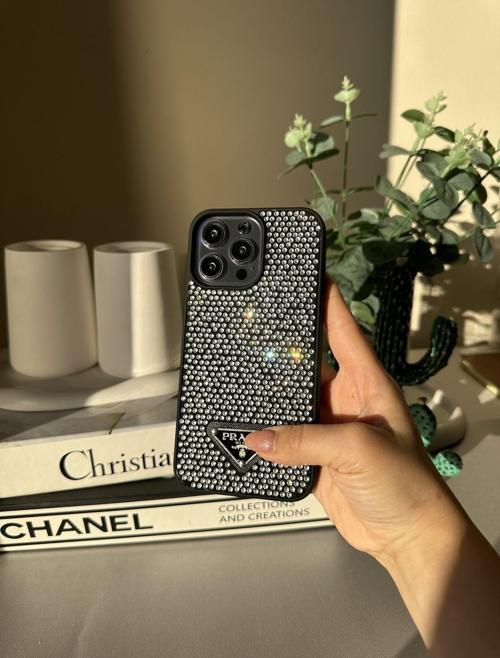 Prada Taşlı Telefon Kılıfı