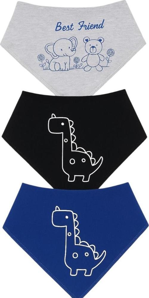 Erkek Bebek Fular Önlük - 3lü Set