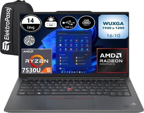 Thinkpad E14 Gen 5 21JR0009TX Ryzen 5 7530U 16 GB Ram 512 GB SSD 14" Wuxga Windows 11 Pro + Elektropasaj Çanta