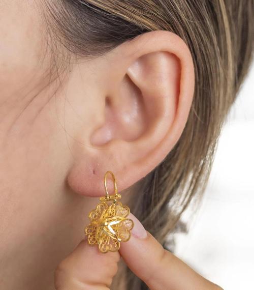 Gold 22 Ayar Telkari Küpe (3325)