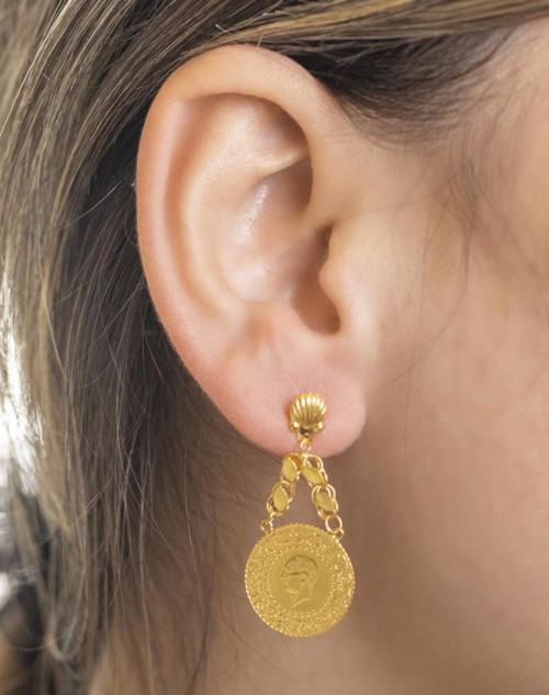 Gold 22 Ayar Uruplu Küpe