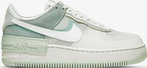 Air Force 1 07 AF1 Leather Gray Green Unisex Snaker Hakiki Deri Spor Ayakkabı Gri Yeşil
