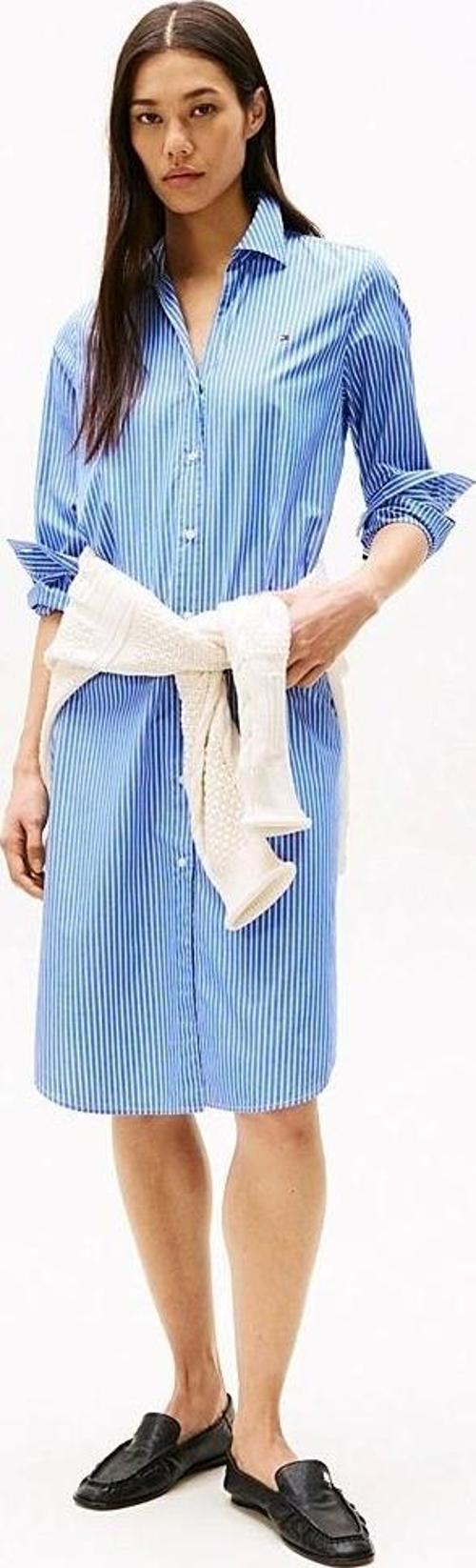 ESS POPLIN REGULAR SHIRT DRESS Kadın  Elbise WW0WW455810X6
