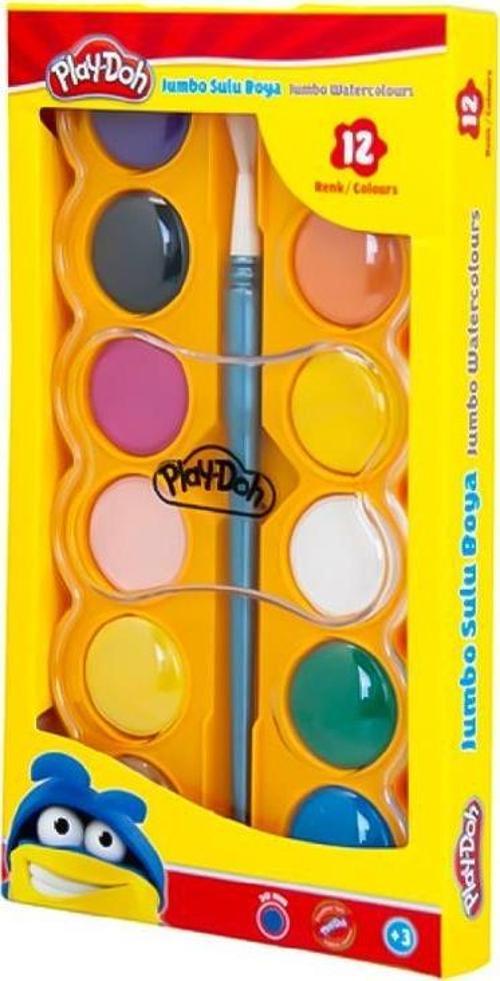 Play Doh 12 Renk Jumbo Sulu Boya Seti 30mm PLAYSU007