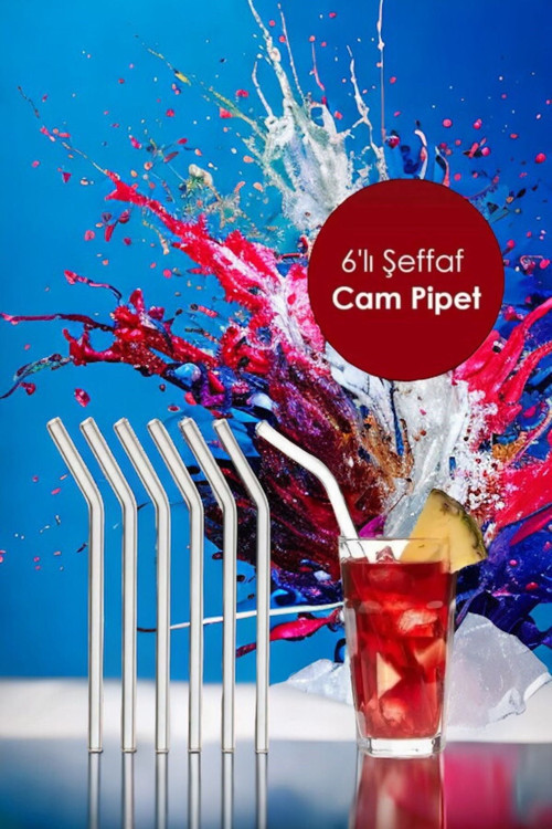 6'Lı Cam Pipet Termosilikat (Isıya Dayanıklı) 1. Kalite Campipet