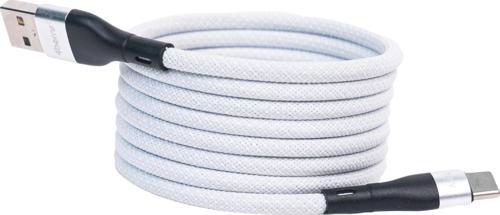 BMUC-02 Beyaz Manyetik USB-A-C Kablo – 1.5 m, Süper Hızlı Şarj
