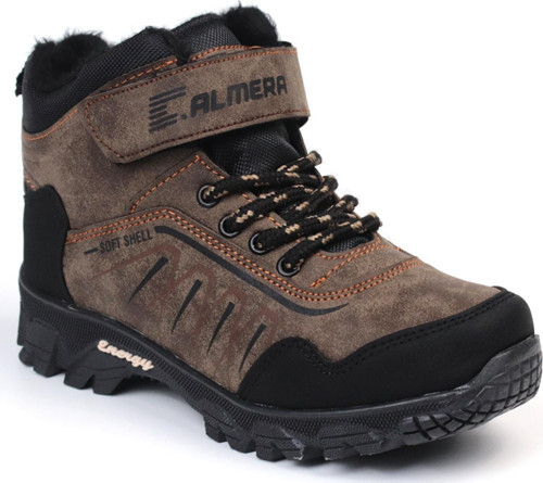 Unisex Çocuk Vizon Siyah İçi Kürklü Kışlık Termo Taban Suya Soğuğa Dayanıklı Günlük Rahat Outdoor Bot