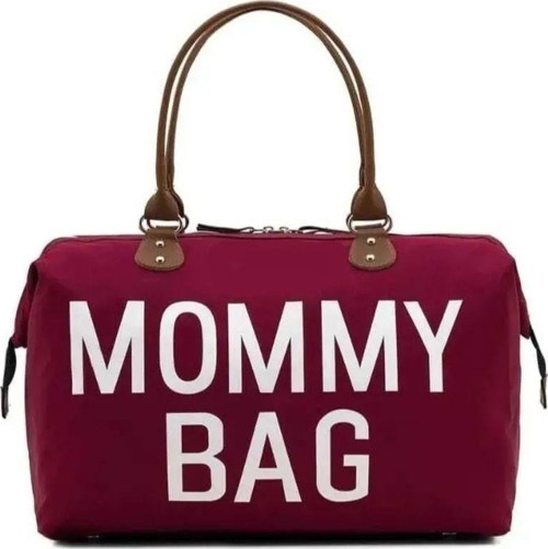 Mommy Bag Anne Bebek Bakım Ve Kadın Çantası Termal Biberonlu Bordo