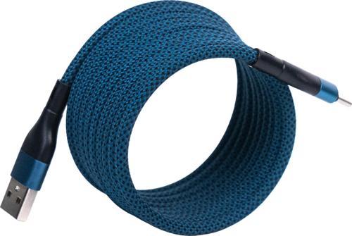 KS-AC01 Mavi Manyetik USB-C-USB-A Kablo – 1 m, Süper Hızlı Şarj