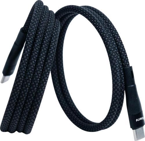 KS-CC01 Siyah Manyetik USB-C-C Kablo – 1 m, Süper Hızlı