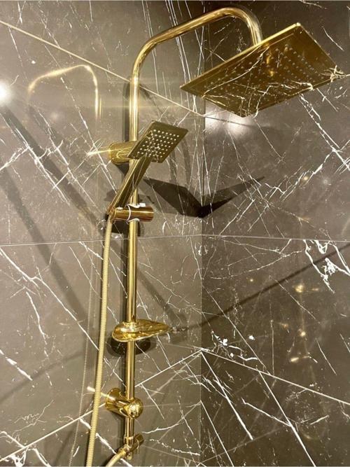 Gold Lüx Tepe Yağmurlama Robot Duş Seti Goldkare