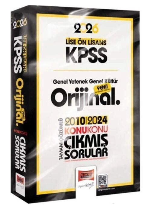 YARGI KPSS GK GY LİSE ÖNLİSANS KONU KONU ÇIKMIŞ SORULAR 2026