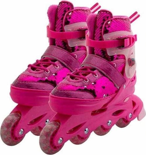 Nessiworld Rising Sports Inline 4 Teker Paten Pembe Payetli