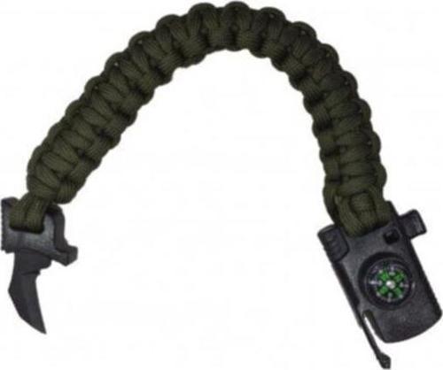 Paracord Pusulalı Haki Bileklik