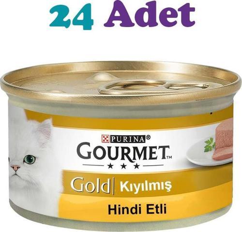 Kıyılmış Hindili Kedi Konservesi 85g (24 Adet)