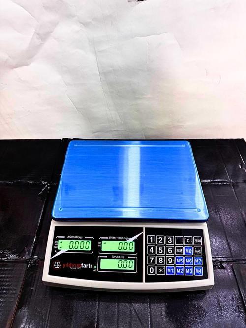 30 Kg 2025 Bakanlık Onaylı Mühürlü Fiyat Hesaplamalı Terazi