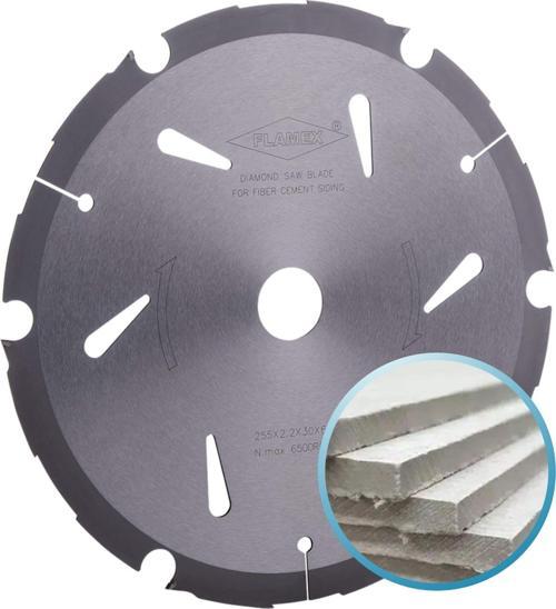 FLAMEX 184x1.8x30mm 6 diş PCD Dairesel Fibercement Kesim Testeresi (Betopan, Hekimboard, Ekobord)