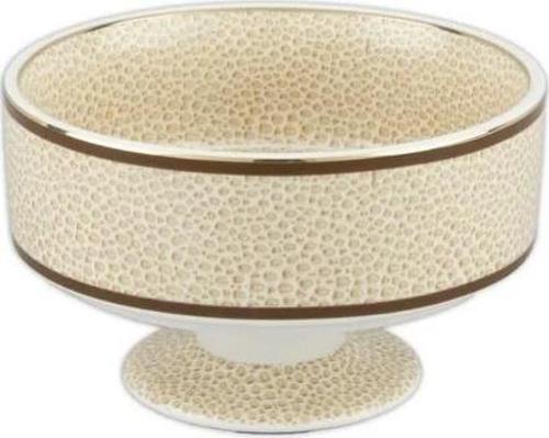 Micasa Desenli Ekru Ayaklı Kurabiyelik 13x8cm P123.813231