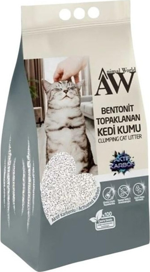 Aktif Karbonlu Bentonit Topaklanan Kedi Kumu 10 Lt