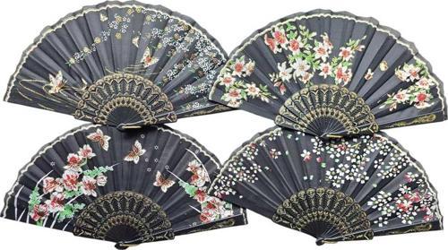Plastik Kumaş Yelpaze 12 li Karışık OB-052