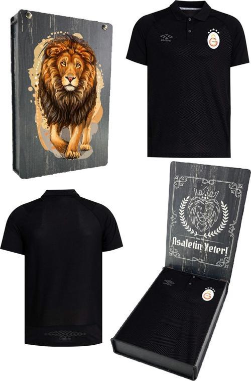 Orijinal Lisanslı 5 Yıldızlı Polo Yaka Siyah T-Shirt Gs Hediyelik Ahşap Kutu