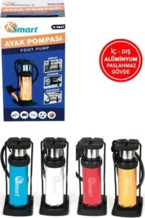 Bisiklet Ayak Pompası Lastik Top Şişirme Dik Model 18Cm