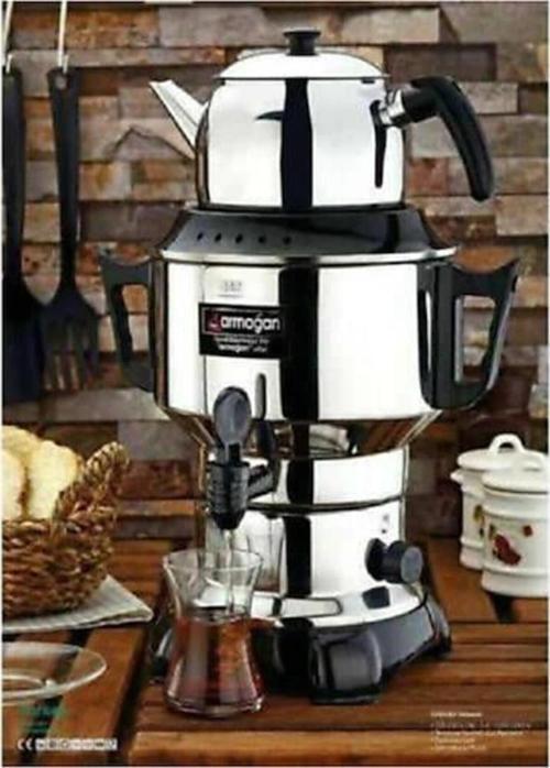 50 Bardak Termostatlı Çay Otomatı Semaver Çelik