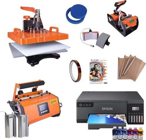 Combo Matara ve Termos Transfer Baskı Makine Seti