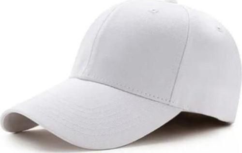Unisex Beyaz Düz Şapka
