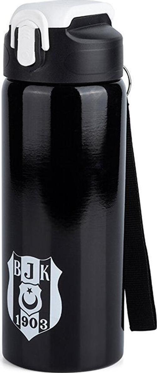 Beşiktaş Lisanslı Logolu Pipetli Çelik Matara 600ML