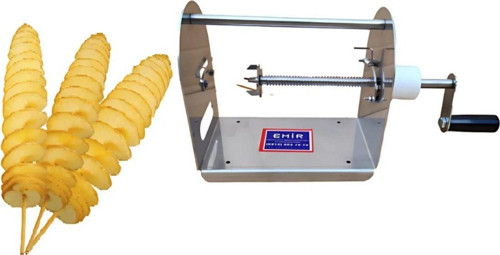 Çubukta Patates Makinesi Spiralli Patates Dilimleme
