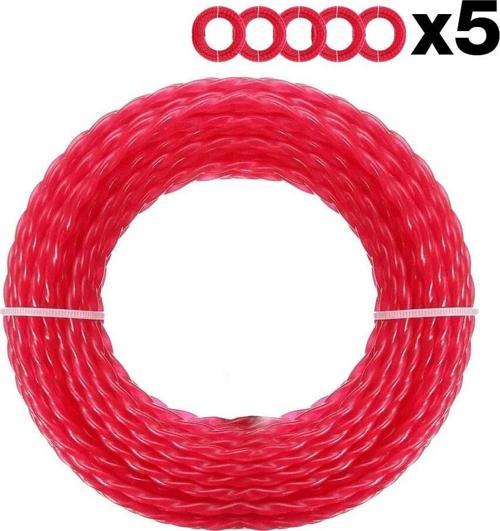 WA0209 WG185E/WG186E İçin 2.4mm 20 Metre (5x 4m) PRO-GRADE Spiral Burgulu Yedek Misina