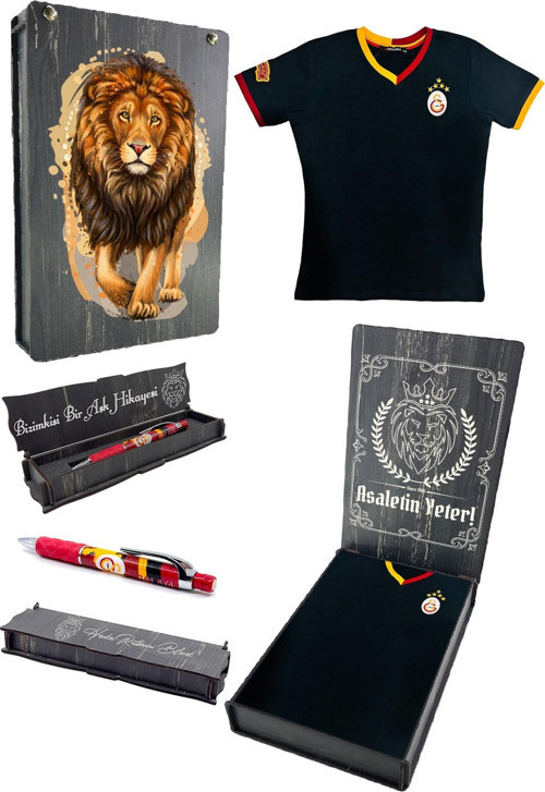 Orijinal Lisanslı 5 Yıldızlı Siyah Basic Çocuk T-shirt + Uçlu Kalem Set Hedi
