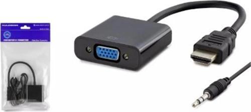 Hdx7806 Hdmi To Vga F Çevirici + Audio 1080P Ps4 5V Güç Girişli Siyah