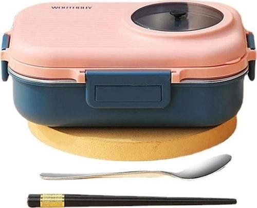 Tulip Kitchenware Plastik Çift Katmanlı Yemek Kabı - Pembe