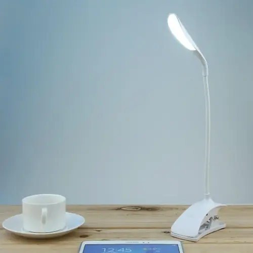 Xinh Klipsli USB Dim 600LX Şarj Edilebilir Dokunmatik Sensör 14 LED Okuma Işık 