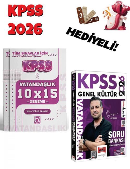 2026 KPSS Vatandaşlık Çözümlü Soru Bankası ve Deneme Seti 2 Kitap Bigelio ve Yargı Yayınları