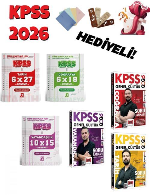 2026 KPSS Genel Kültür Çözümlü Soru Bankası ve Deneme Seti 6 Kitap Bigelio ve Yargı Yayınları