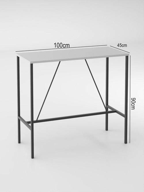 Beyaz Bar Mutfak Masası / Yemek Masası 1058B