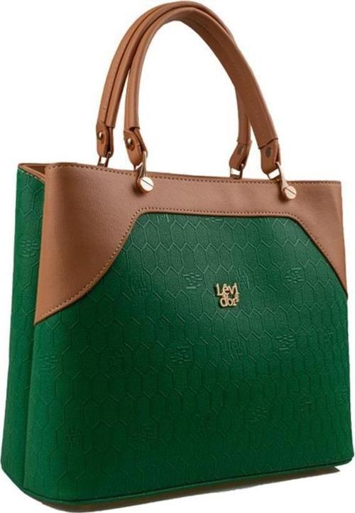 Levidor Yeşil Taba Monogram Kadın El Çantası