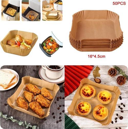 Büyük Boy Air Fryer Fritöz Pişirme Kağıdı 50 Adet