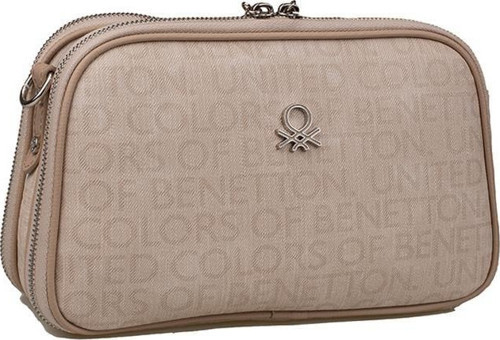 Bej Kadın Monogram Eskitme Çapraz Çanta BNT 1277